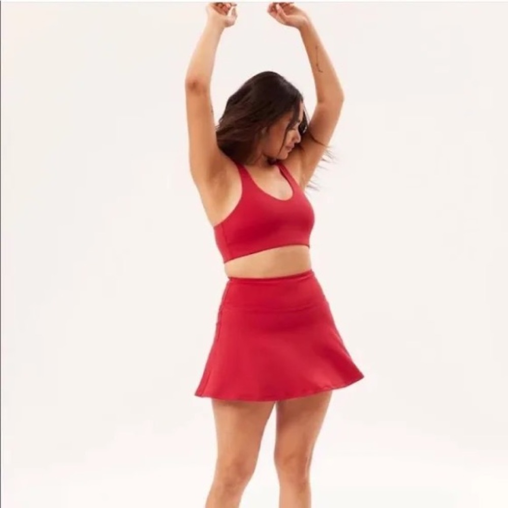 Girlfriend Collective Ultralight Float Skort in Flame